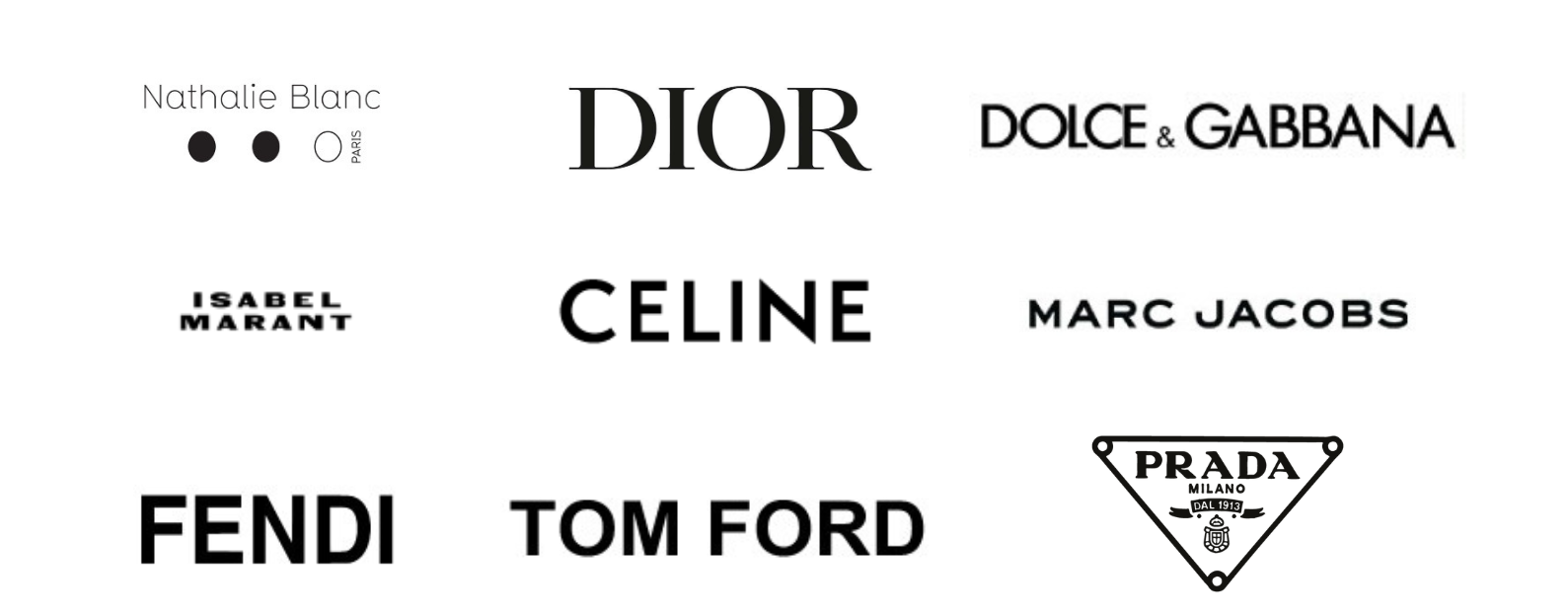 celine dior prada dolce gabbana fendi tom ford nathalie blanc marc jacobs