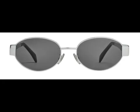 CELINE Triomphe Metal Ovale CL40235U Argent