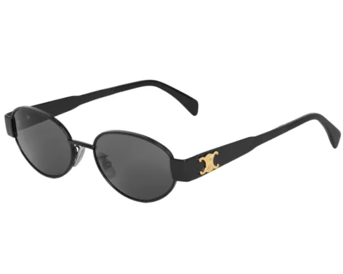 CELINE Triomphe Metal Ovale CL40235U Black