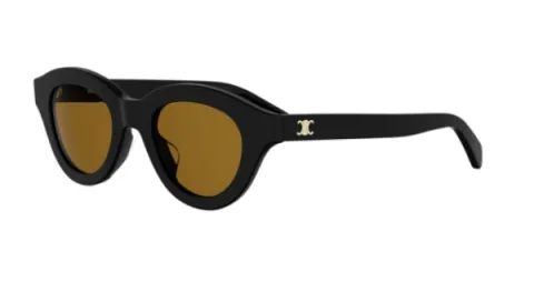 Céline Triomphe Mini 01 en Acétate Black verres Nicotine